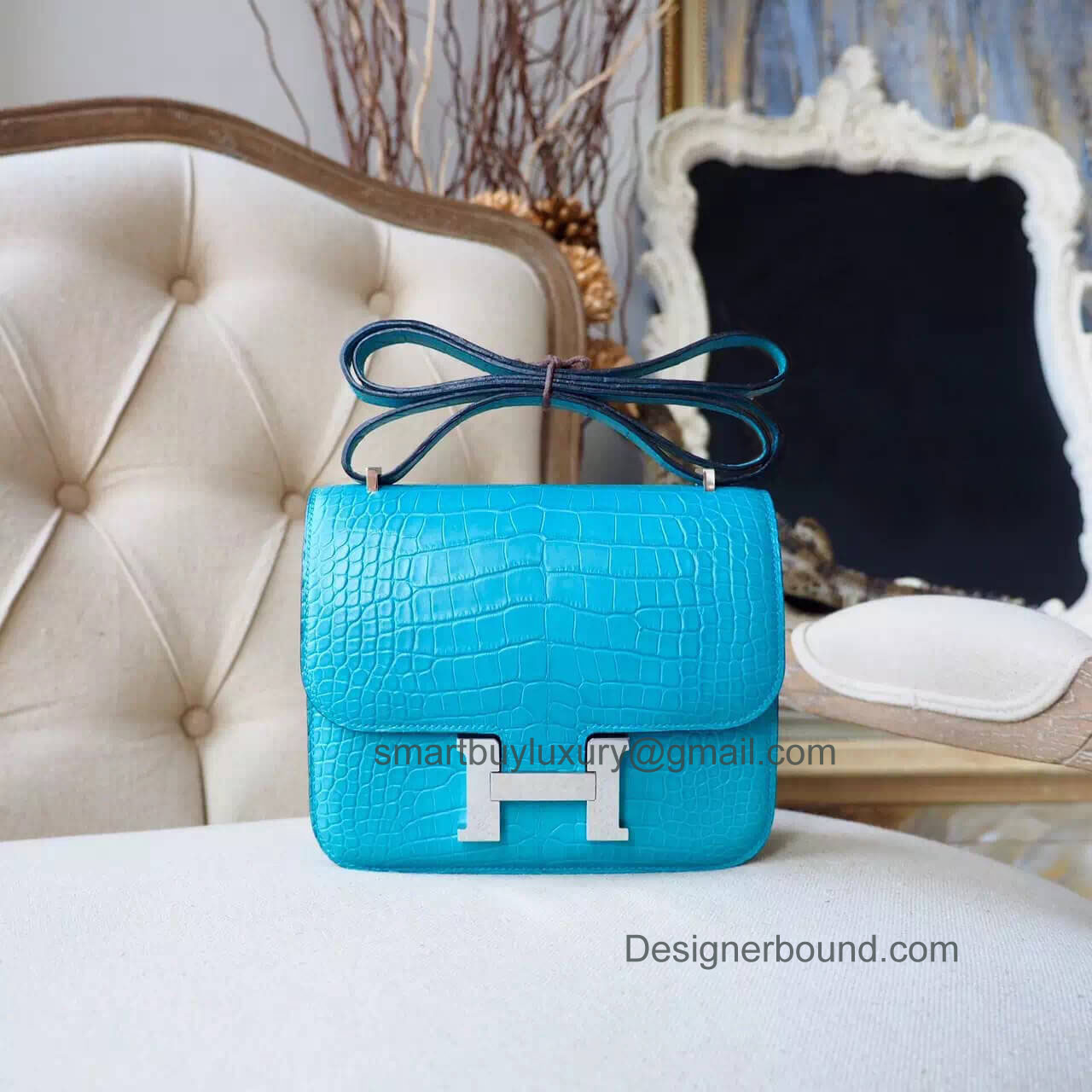 Hermes Mini Constance 18 Bag in 3z Saomt Cyr Matte Alligator PHW
